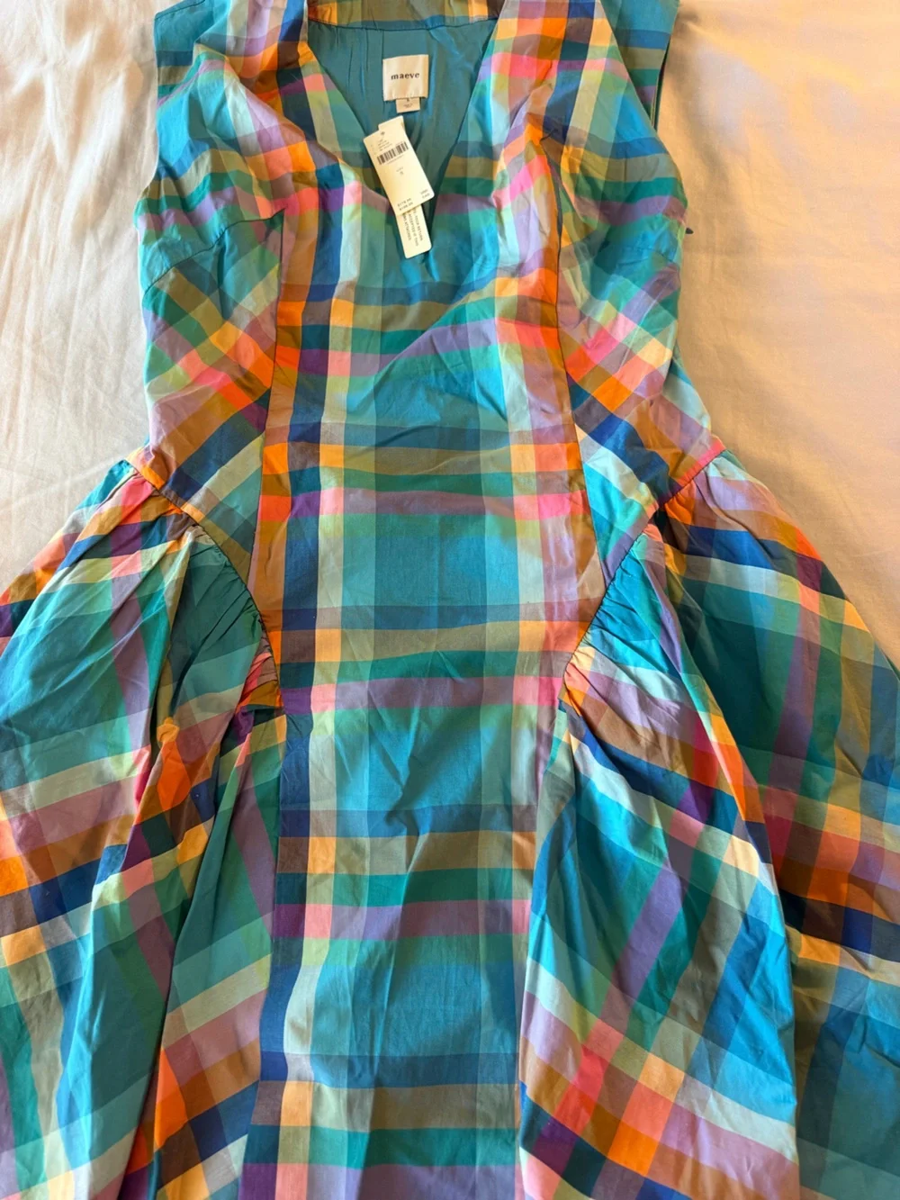 Anthropologie Multicolor Plaid Maxi Dress - Picture 3 of 9